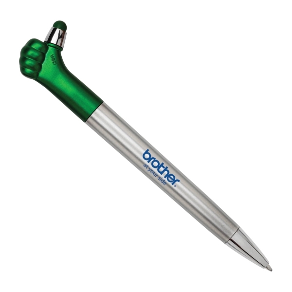 Plastic ballpoint pen with twist-action ballpoint pen and soft touch stylus... from ASI 40544 Binaco