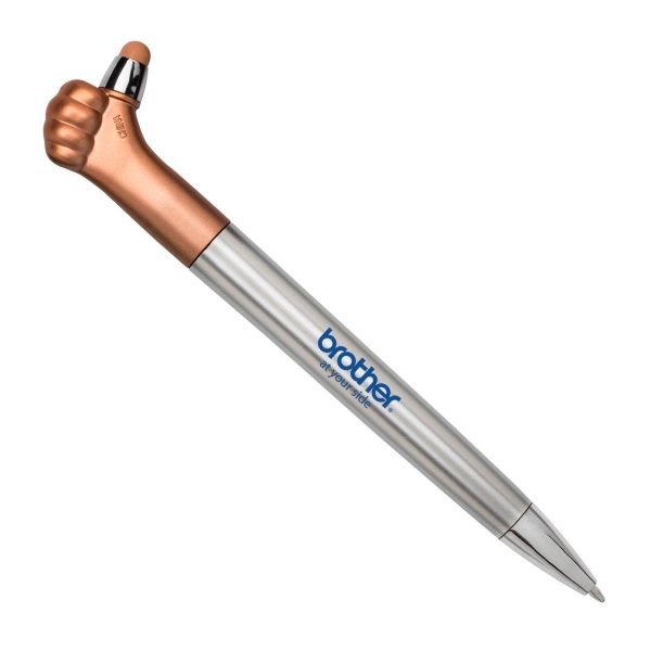 Plastic ballpoint pen with twist-action ballpoint pen and soft touch stylus... from ASI 40544 Binaco