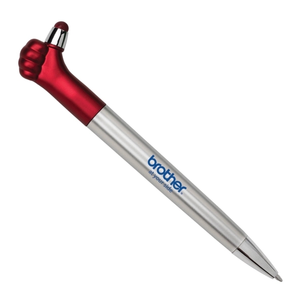 Plastic ballpoint pen with twist-action ballpoint pen and soft touch stylus... from ASI 40544 Binaco