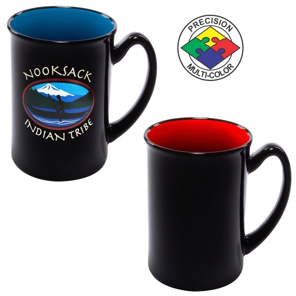 16oz Gloss Two Tone Marco Black Mug... from ASI 80093 Pyrographics / Pyrographics Line