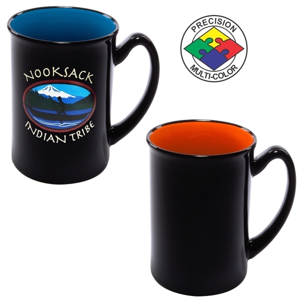 16oz Gloss Two Tone Marco Black Mug... from ASI 80093 Pyrographics / Pyrographics Line