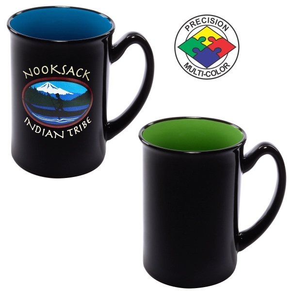 16oz Gloss Two Tone Marco Black Mug... from ASI 80093 Pyrographics / Pyrographics Line