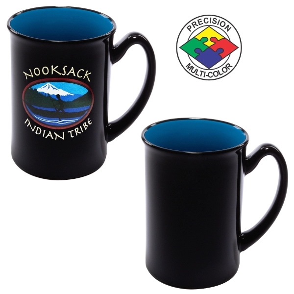 16oz Gloss Two Tone Marco Black Mug... from ASI 80093 Pyrographics / Pyrographics Line