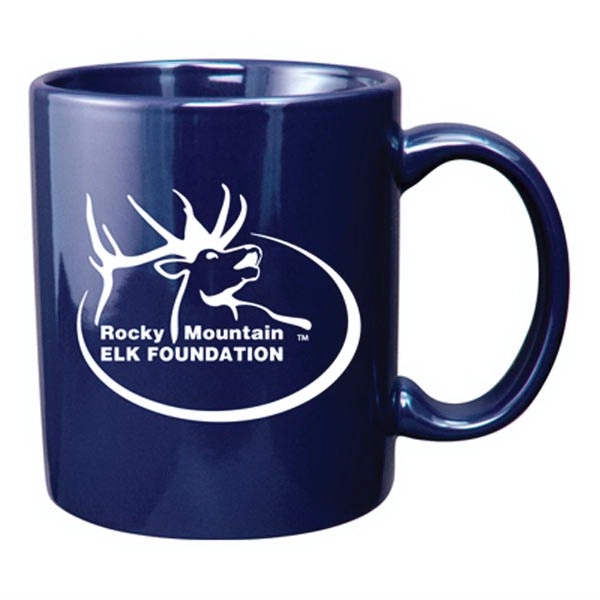 11 oz. stanford C-Handle Vitrified ceramic coffee mug. Vibrant eyecatching red... from ASI 46573 Cooper & Clement Inc