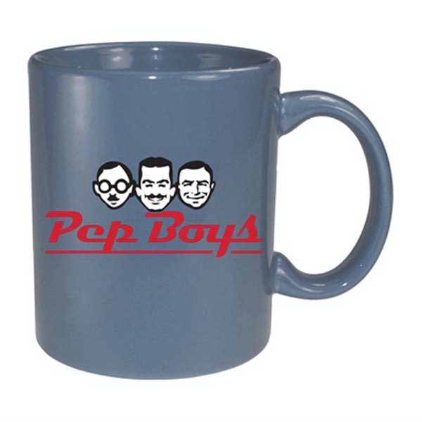 11 oz. stanford C-Handle Vitrified ceramic coffee mug. Vibrant eyecatching red... from ASI 46573 Cooper & Clement Inc