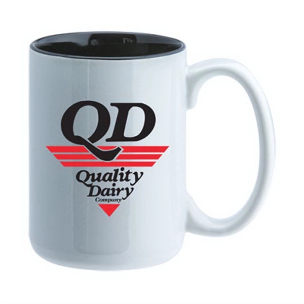 15 oz White and Color El Grande 2 tone Promotional Ceramic... from ASI 46573 Cooper & Clement Inc