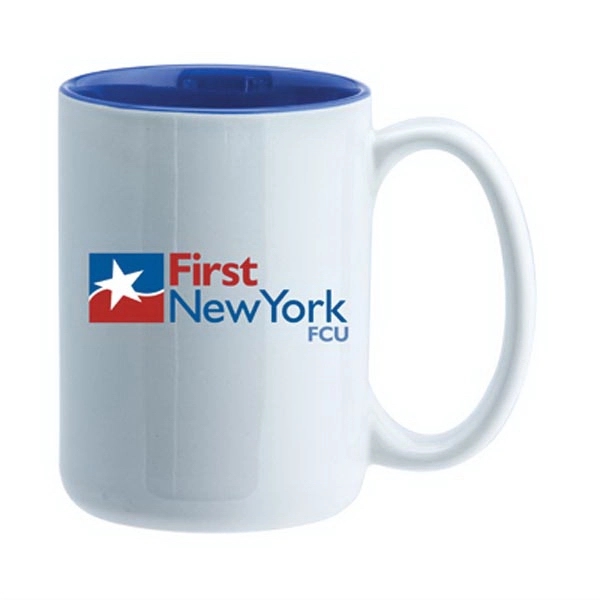 15 oz White and Color El Grande 2 tone Promotional Ceramic... from ASI 46573 Cooper & Clement Inc