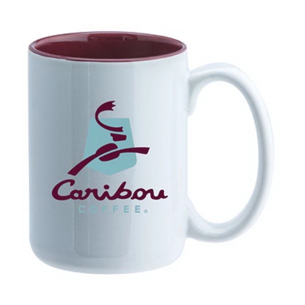 15 oz White and Color El Grande 2 tone Promotional Ceramic... from ASI 46573 Cooper & Clement Inc