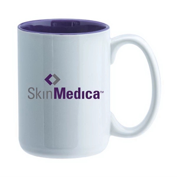 15 oz White and Color El Grande 2 tone Promotional Ceramic... from ASI 46573 Cooper & Clement Inc