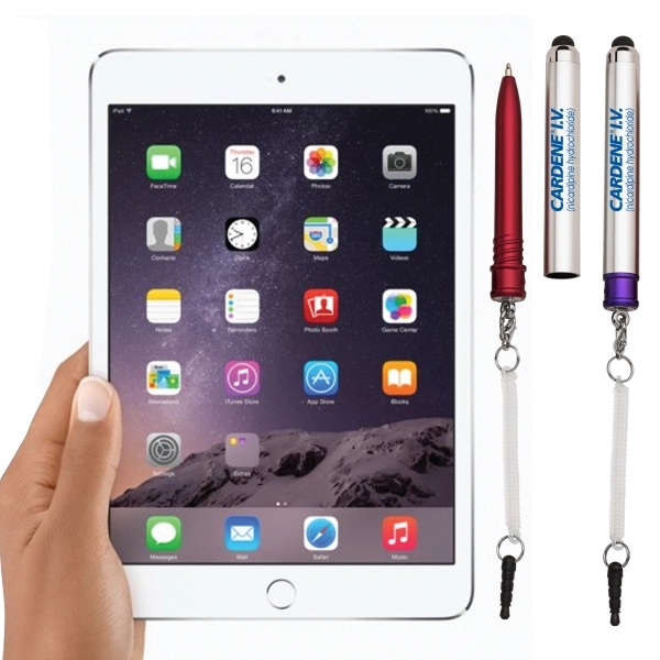 Plastic barrel soft touch capacitive stylus suitable for touch screen devices... from ASI 40544 Binaco