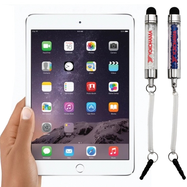 Bling stylus features colored crystal gems in clear barrel and soft... from ASI 40544 Binaco