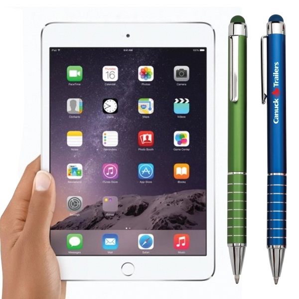 Aluminum soft touch capacitive stylus works on your i Pad, i... from ASI 40544 Binaco