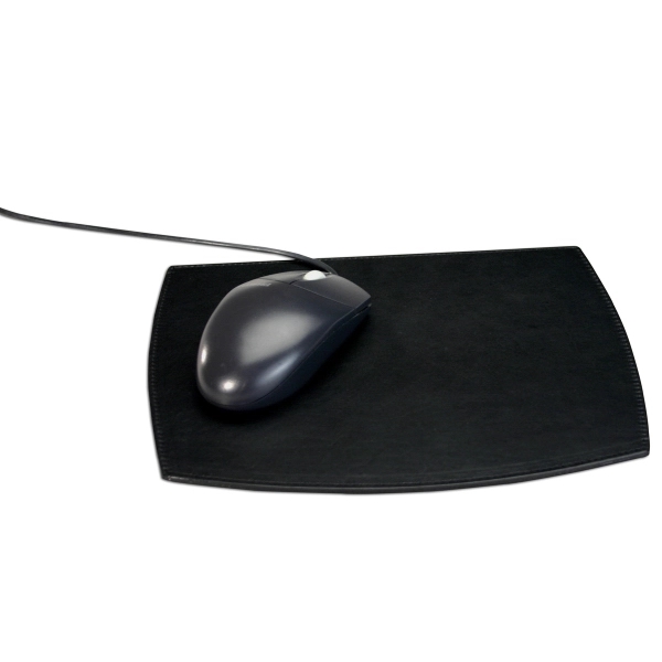 Classic top-grain leather mouse pad in a black color with a... from ASI 48125 Dacasso / DaCasso