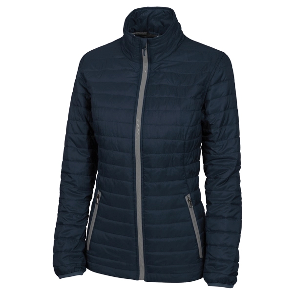 Women's ultra-lightweight quilted jacket made from 100% dobby polyester.... from ASI 44620 Charles River Apparel