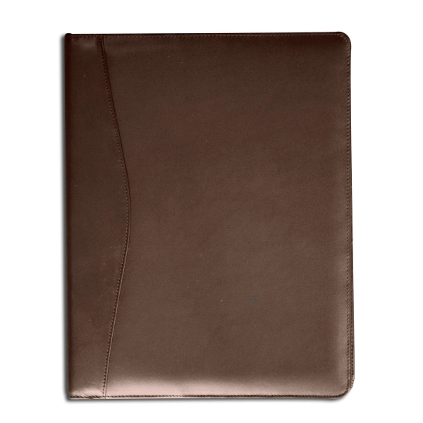 Chocolate brown standard padfolio made of top-grain leather with a writing... from ASI 48125 Dacasso / DaCasso