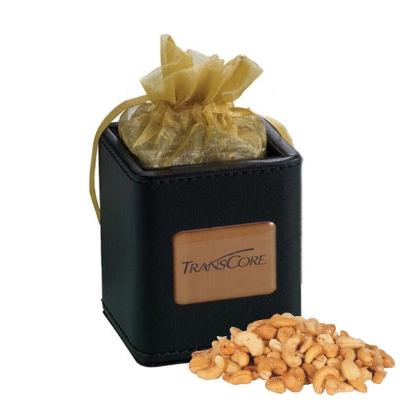 Pen holder filled with jumbo cashews.... from ASI 44900 NC Custom (CI/Lanco) / Chocolate Inn
