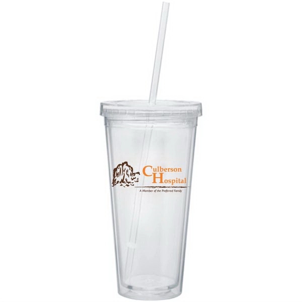 Double wall acrylic cup with straw. 20 oz.... from ASI 36988 Artek USA Inc / Artek™