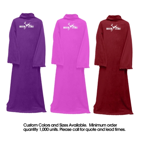 Fleece cozy body blanket with sleeves, 55" x 75".... from ASI 40544 Binaco / Binaline