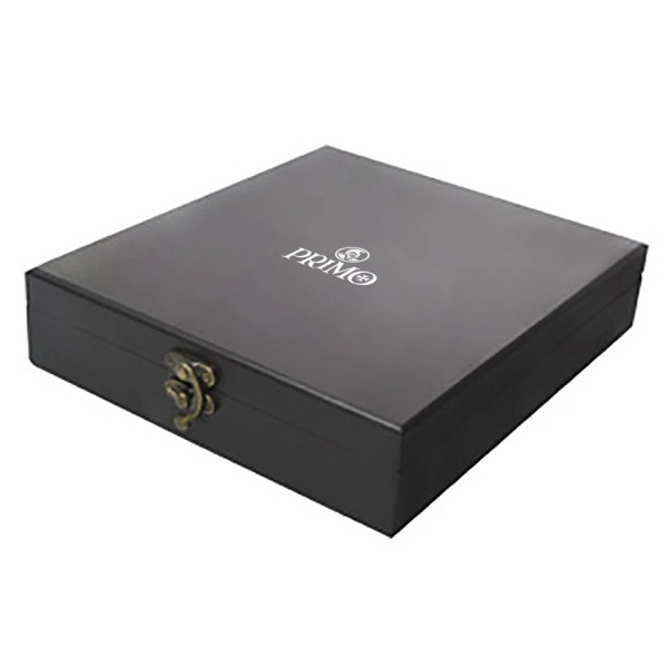 Poker game set packaged in black wooden box.... from ASI 40544 Binaco / Binaline