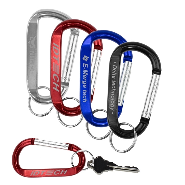 Metal carabiner with split ring.... from ASI 62660 Innovation Line