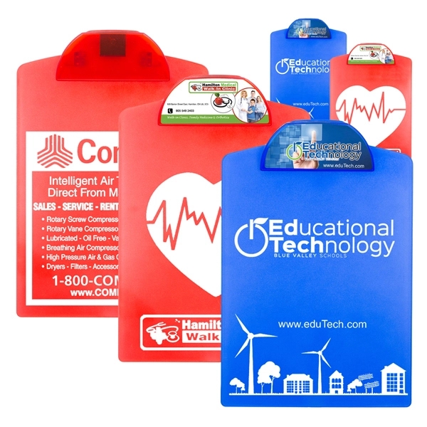 9" x 13" letter size polystyrene plastic clipboard with plastic clip.... from ASI 62660 Innovation Line