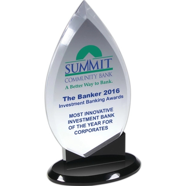 4 3/4" x 8" x 3" clear acrylic award with customization.... from ASI 62660 Innovation Line