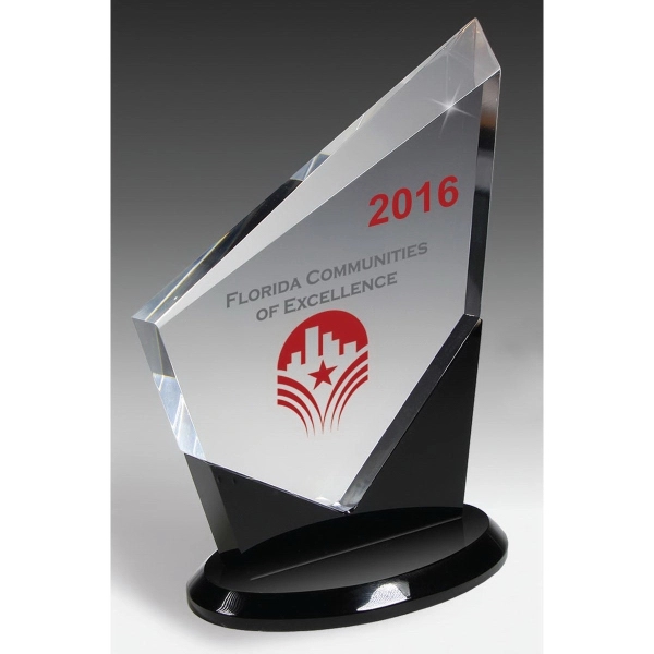 Acrylic award with beveled edges and a black acrylic base.... from ASI 62660 Innovation Line