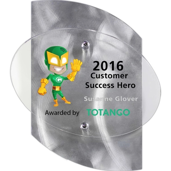 8 3/4" x 10" plaque with angular swirled metal background plates.... from ASI 62660 Innovation Line