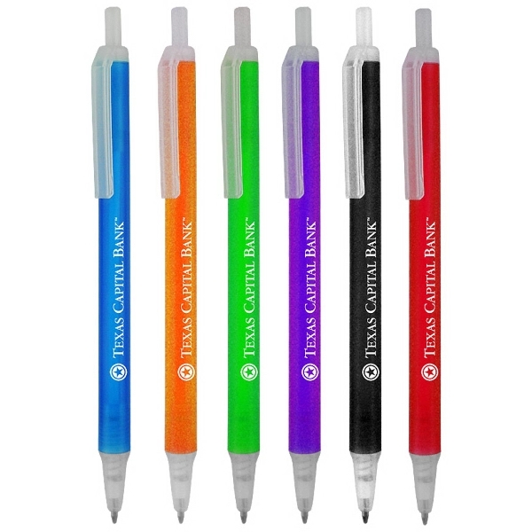 Translucent pen with white trim. Plunger action.... from ASI 52387 Empire USA / Pens Line USA