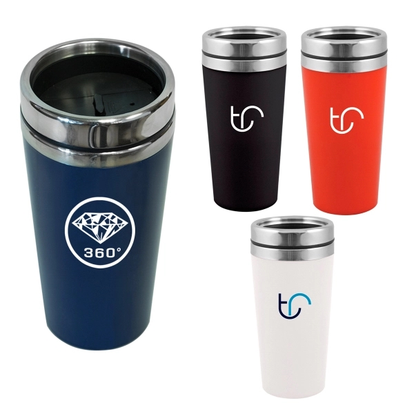 16oz. stainless steel interior tumbler with acrylic outer shell and slide... from ASI 40544 Binaco / Binaline