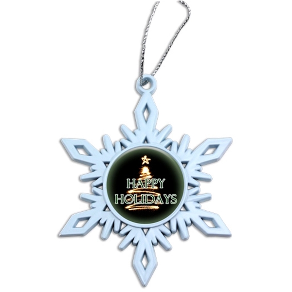 2.25" x 2.875" die cast zinc alloy snowflake shaped Christmas tree... from ASI 52263 EMT / EMT