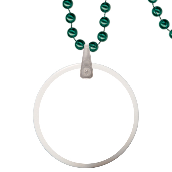33" strand of 7mm beads and 2.5" white round attached disk;... from ASI 62677 iline PROMO (The Innovative Line) / iline PROMO (The Innovative Line)