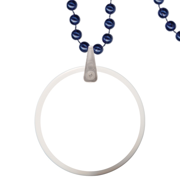 33" strand of 7mm beads and 2.5" white round attached disk;... from ASI 62677 iline PROMO (The Innovative Line) / iline PROMO (The Innovative Line)