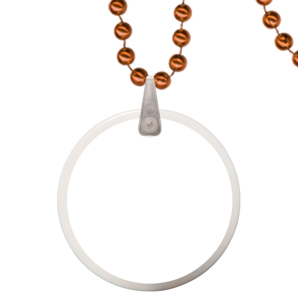 33" strand of 7mm beads and 2.5" white round attached disk;... from ASI 62677 iline PROMO (The Innovative Line) / iline PROMO (The Innovative Line)