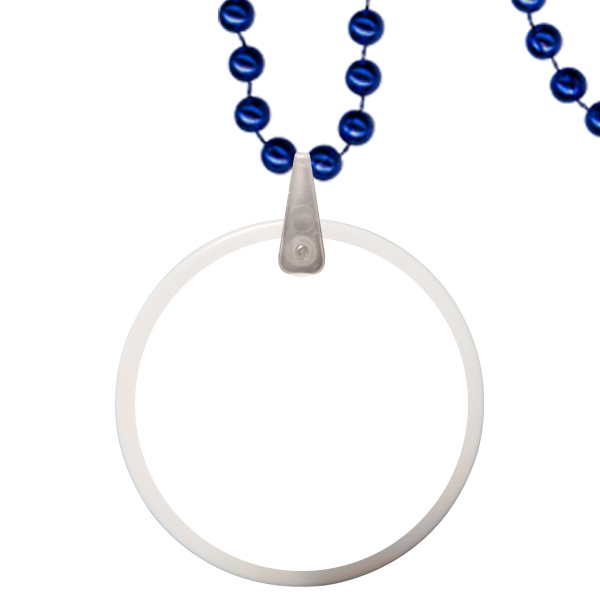 33" strand of 7mm beads and 2.5" white round attached disk;... from ASI 62677 iline PROMO (The Innovative Line) / iline PROMO (The Innovative Line)