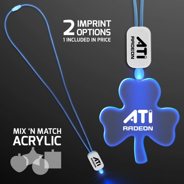 Neon Look LED Cool Lanyards with Acrylic Pendants.... from ASI 34194 ALightPromos / Alight Promotional Products