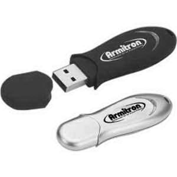 Thumb USB flash drive measuring 3" x 7/8" with a keychain... from ASI 90859 Tempo Industries Inc / Tempoline
