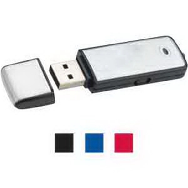 Rec USB 3.0 flash drive keychain in a rectangular shape with... from ASI 90859 Tempo Industries Inc / Tempoline