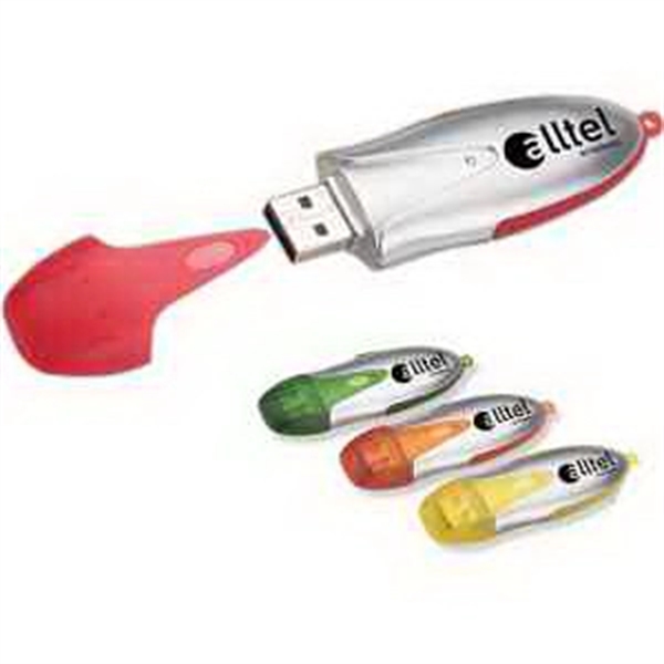 Jupiter USB flash drive with frosted trim color and keychain.... from ASI 90859 Tempo Industries Inc / Tempoline