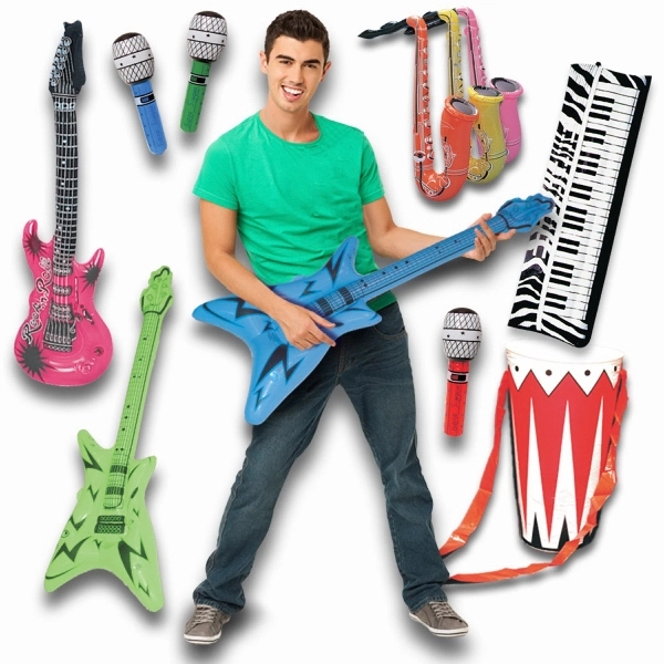 24 piece inflatable band instruments in assorted colors.... from ASI 42016 Brighter Promotions Inc