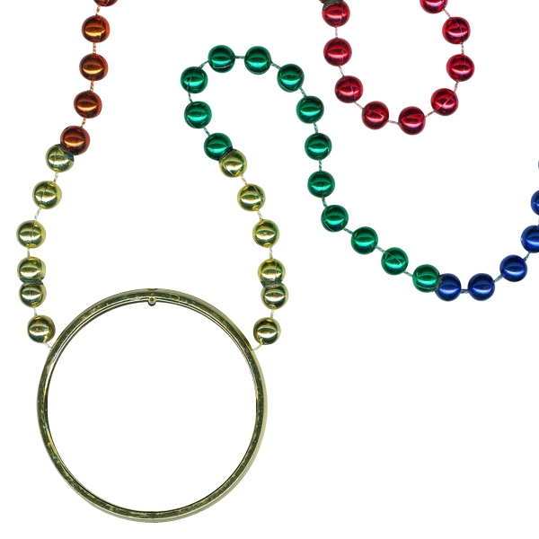 33" strand of 7.5 mm rainbow sectioned color beads and 2.5"... from ASI 62677 iline PROMO (The Innovative Line) / iline PROMO (The Innovative Line)