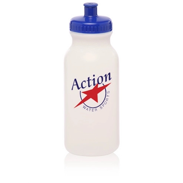 Water bottle made of high density polyethylene with ridged cap and... from ASI 39552 BEL Promo