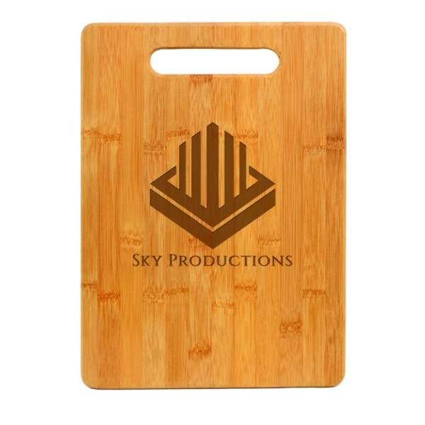 The 7" x 13 1/2" maple wooden cutting board is paddle... from ASI 92531 Unique Custom Products / UCP