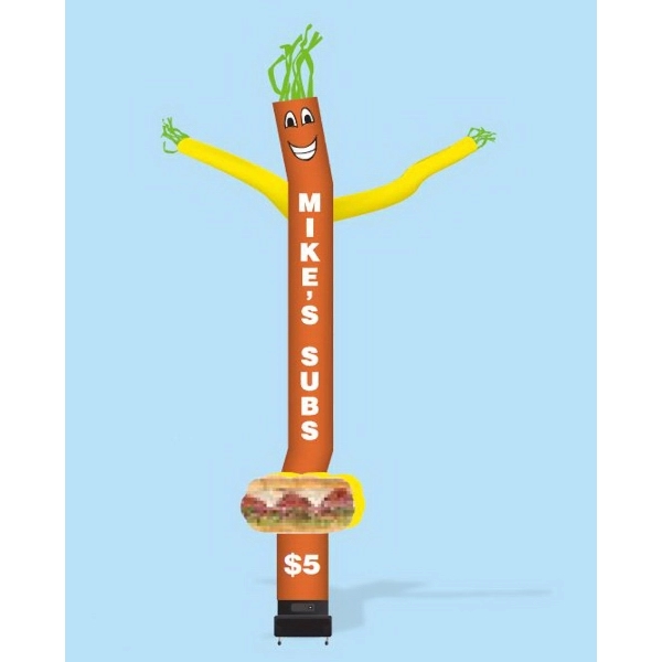 15' sub sandwich tube dude with an 18" high powered fan.... from ASI 30442 Above & Beyond Advertising Products
