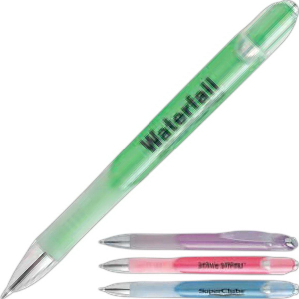 Ballpoint pen with frosted grip and clip.... from ASI 47700 ZZ MERGED - Crown/IMAGEN Brands / Crown Products