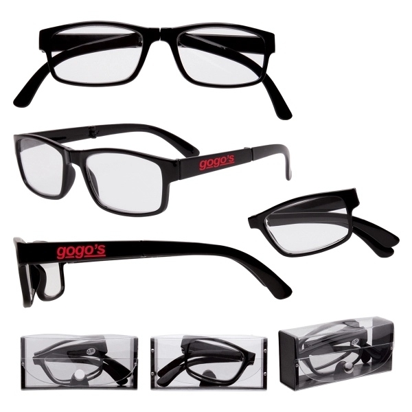 Foldable reading glasses, available in various colors with customization included.... from ASI 62190 Illini