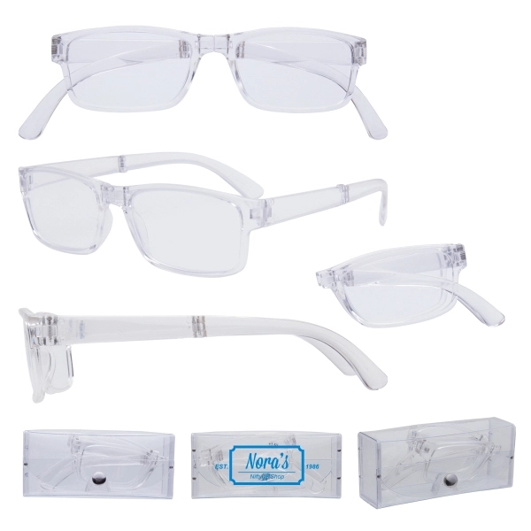 Foldable reading glasses, available in various colors with customization included.... from ASI 62190 Illini