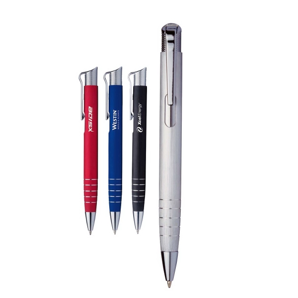 Shimmer Brushed Metal Click-Action Ballpoint.... from ASI 46755 Cosmo Promos