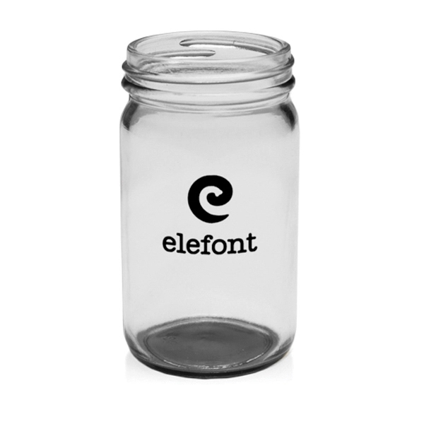 8 oz. mini Mason jars with colored bottoms, made of durable... from ASI 39552 BEL Promo