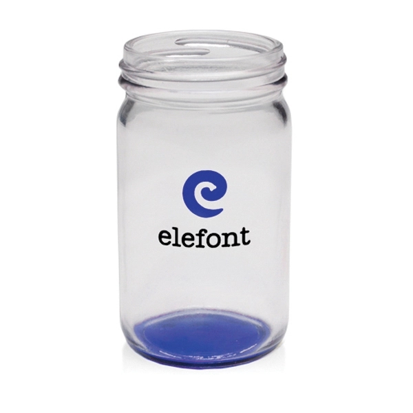 8 oz. mini Mason jars with colored bottoms, made of durable... from ASI 39552 BEL Promo